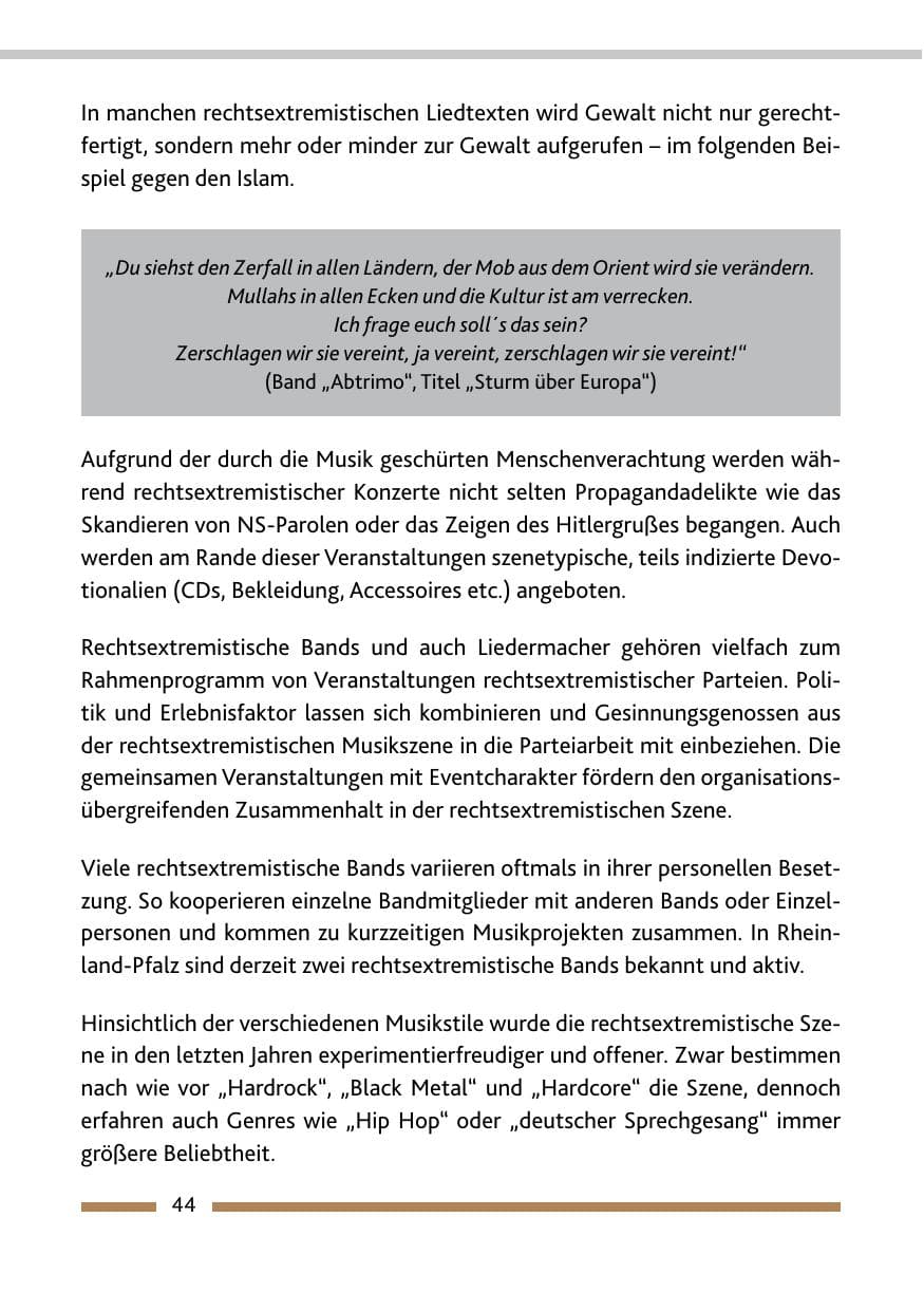 Seite 46 des Verfassungsschutzbericht 2015 Rheinland-Pfalz
