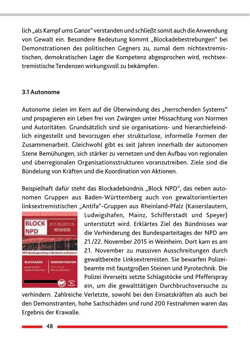 Seite 50 des Verfassungsschutzbericht 2015 Rheinland-Pfalz