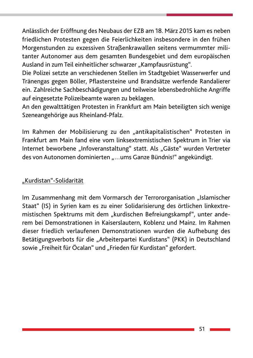 Seite 53 des Verfassungsschutzbericht 2015 Rheinland-Pfalz