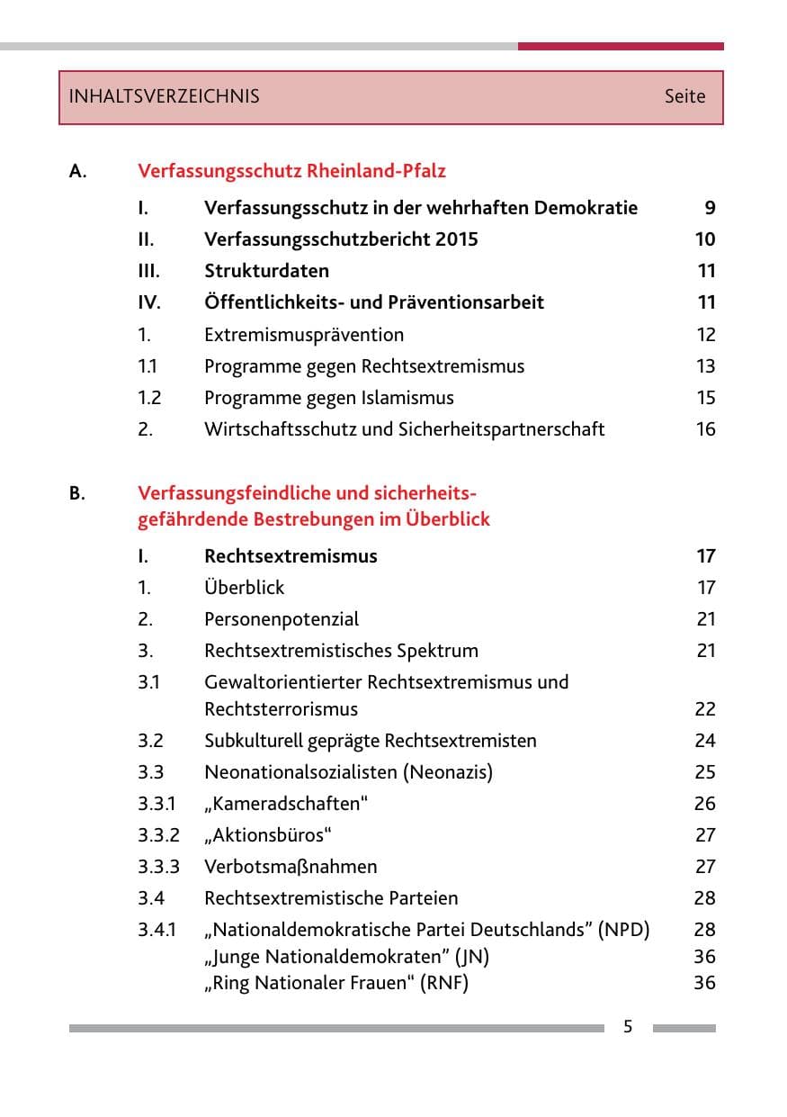 Seite 7 des Verfassungsschutzbericht 2015 Rheinland-Pfalz