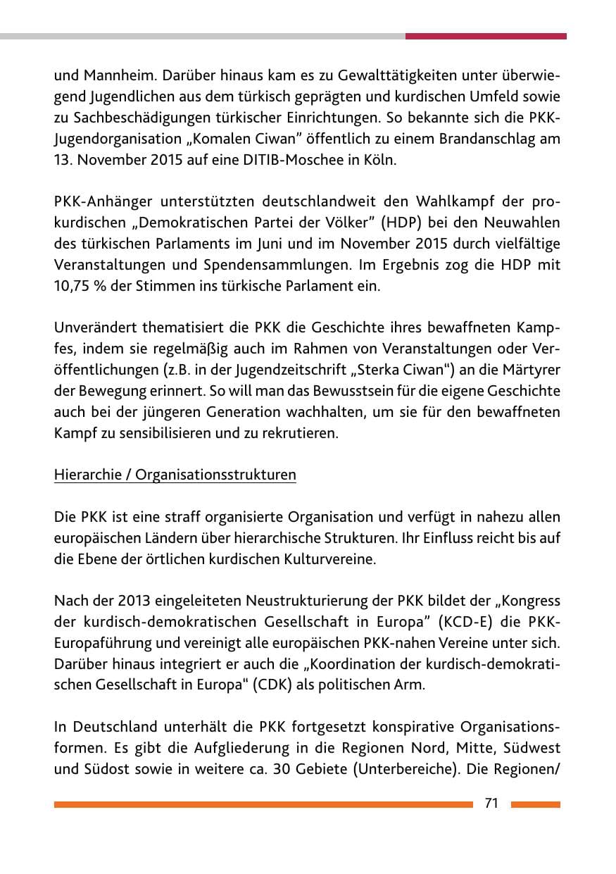Seite 73 des Verfassungsschutzbericht 2015 Rheinland-Pfalz