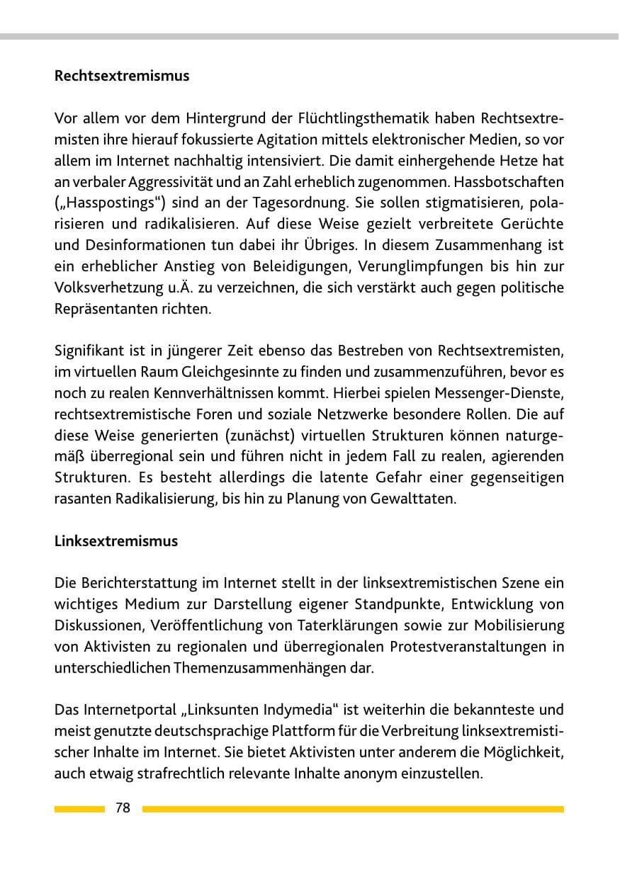 Seite 80 des Verfassungsschutzbericht 2015 Rheinland-Pfalz