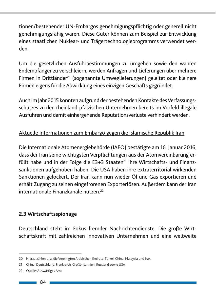 Seite 86 des Verfassungsschutzbericht 2015 Rheinland-Pfalz