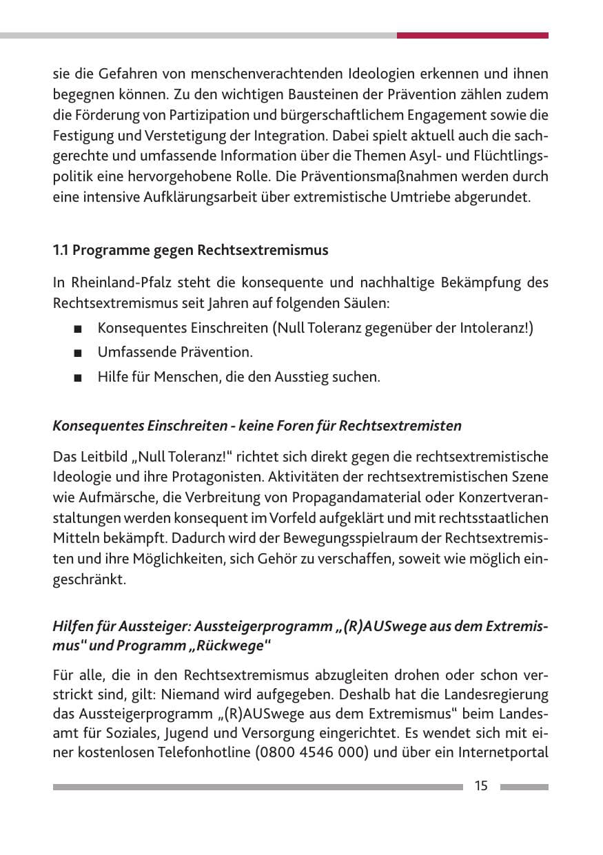 Seite 17 des Verfassungsschutzbericht 2016 Rheinland-Pfalz