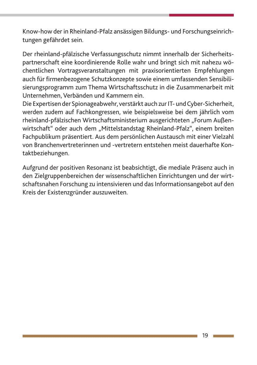 Seite 21 des Verfassungsschutzbericht 2016 Rheinland-Pfalz