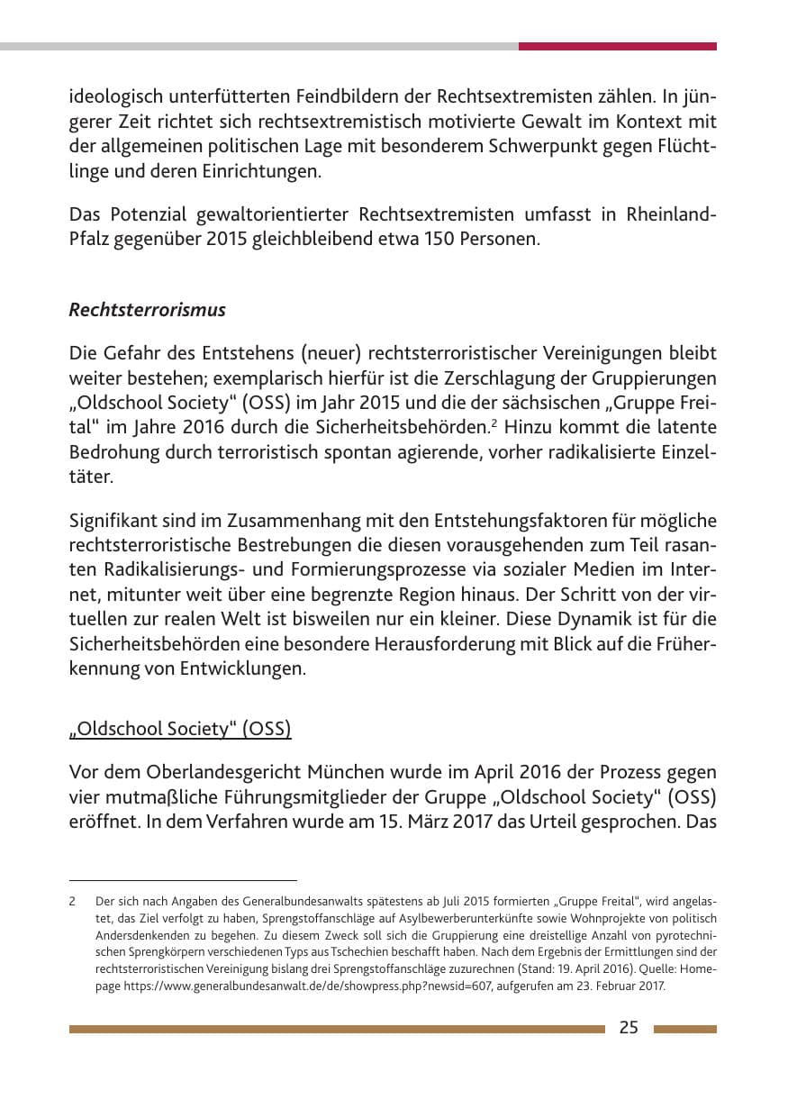 Seite 27 des Verfassungsschutzbericht 2016 Rheinland-Pfalz
