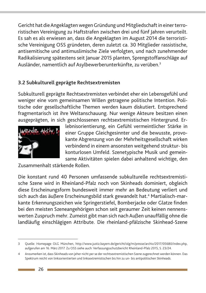 Seite 28 des Verfassungsschutzbericht 2016 Rheinland-Pfalz