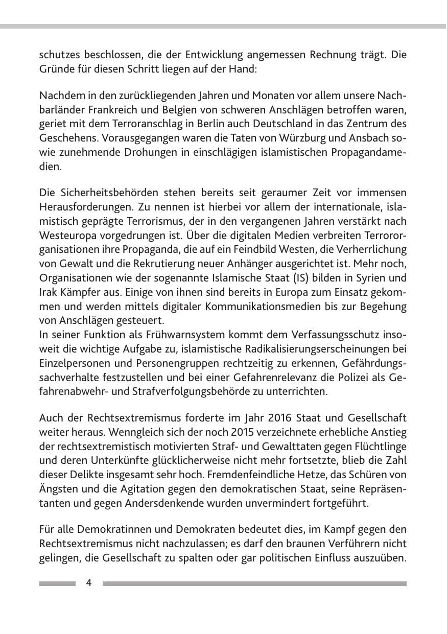 Seite 6 des Verfassungsschutzbericht 2016 Rheinland-Pfalz