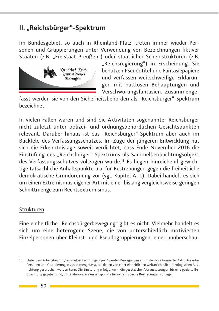 Seite 52 des Verfassungsschutzbericht 2016 Rheinland-Pfalz