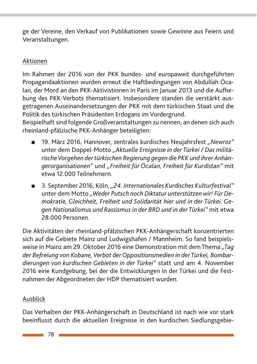 Seite 80 des Verfassungsschutzbericht 2016 Rheinland-Pfalz