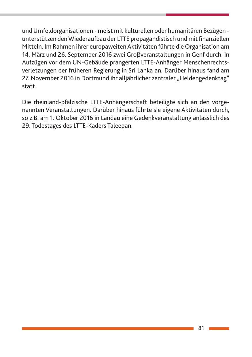 Seite 83 des Verfassungsschutzbericht 2016 Rheinland-Pfalz