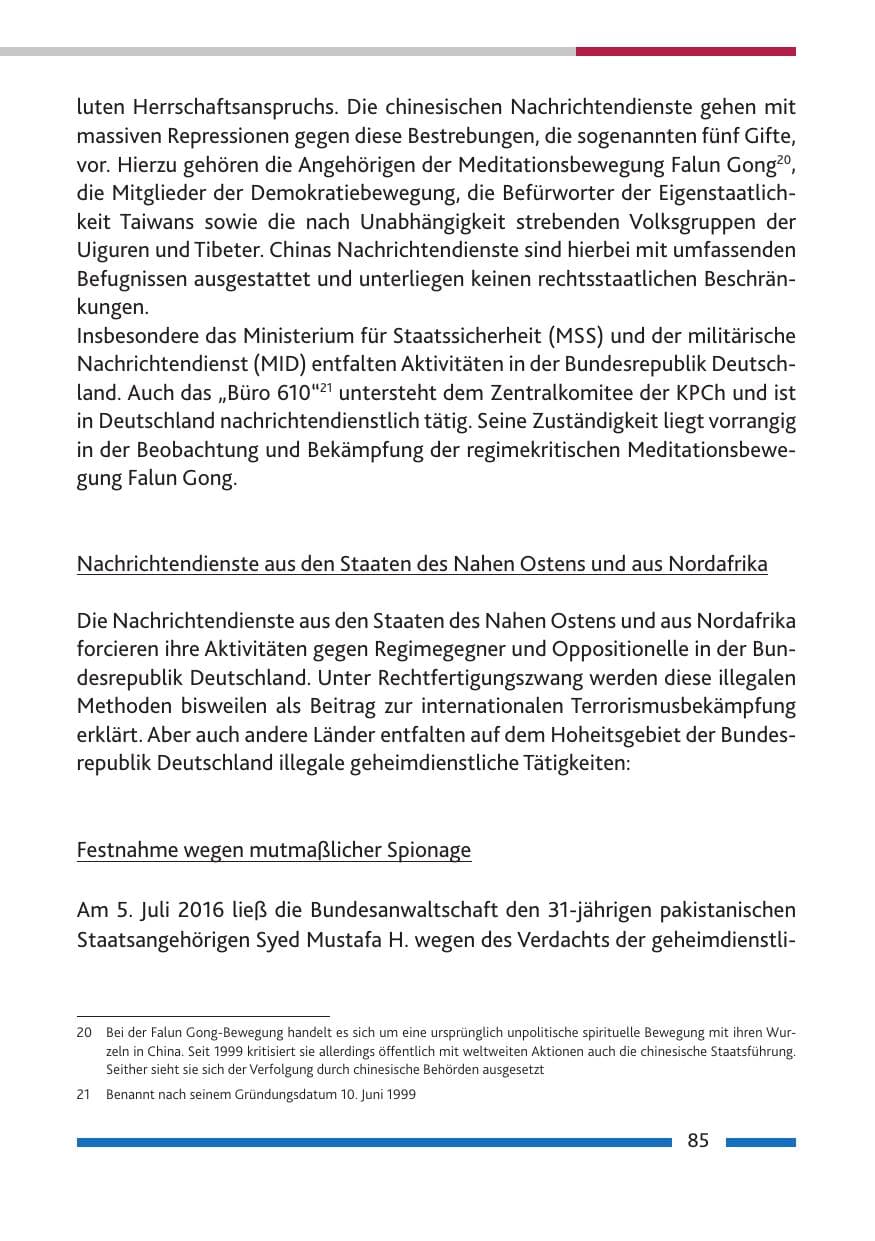Seite 87 des Verfassungsschutzbericht 2016 Rheinland-Pfalz
