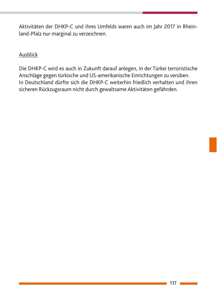 Seite 117 des Verfassungsschutzbericht 2017 Rheinland-Pfalz
