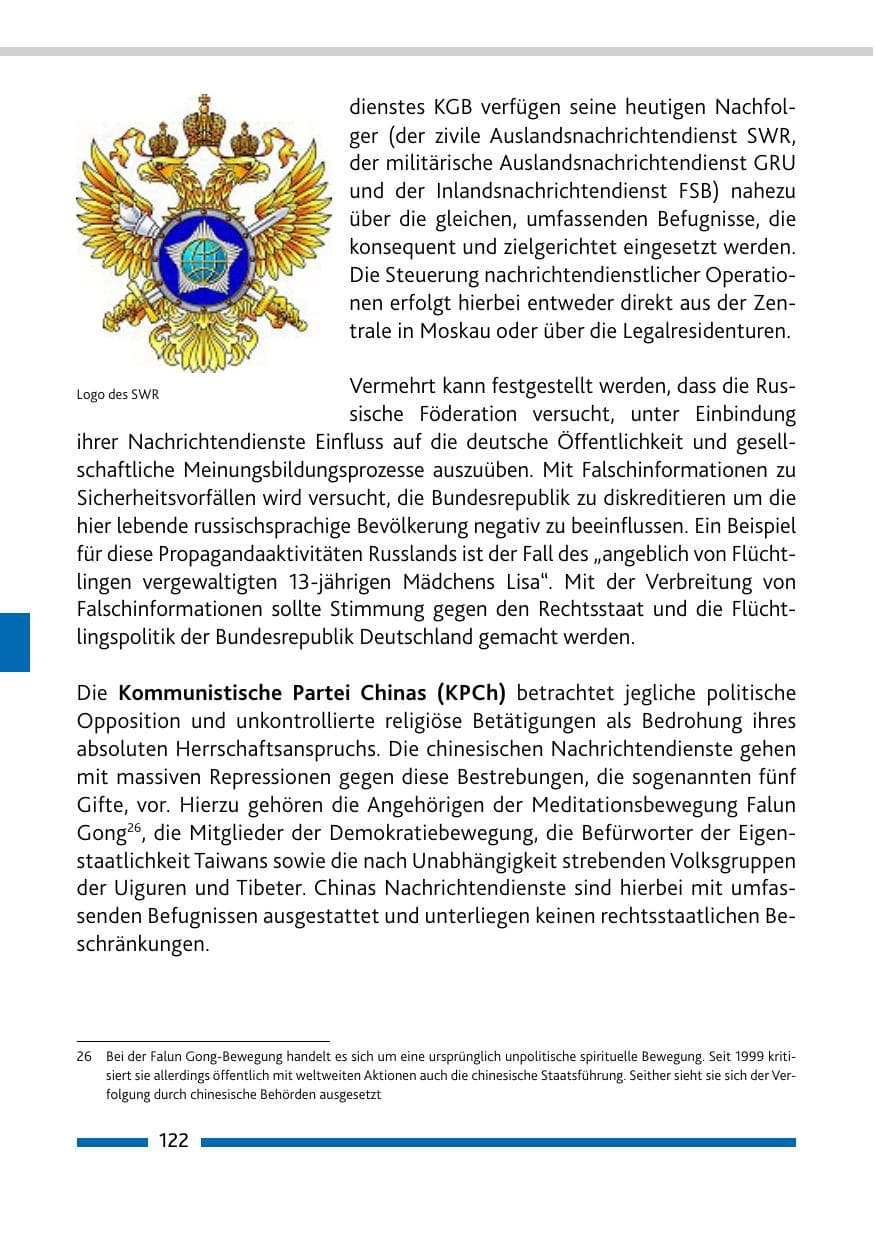 Seite 122 des Verfassungsschutzbericht 2017 Rheinland-Pfalz