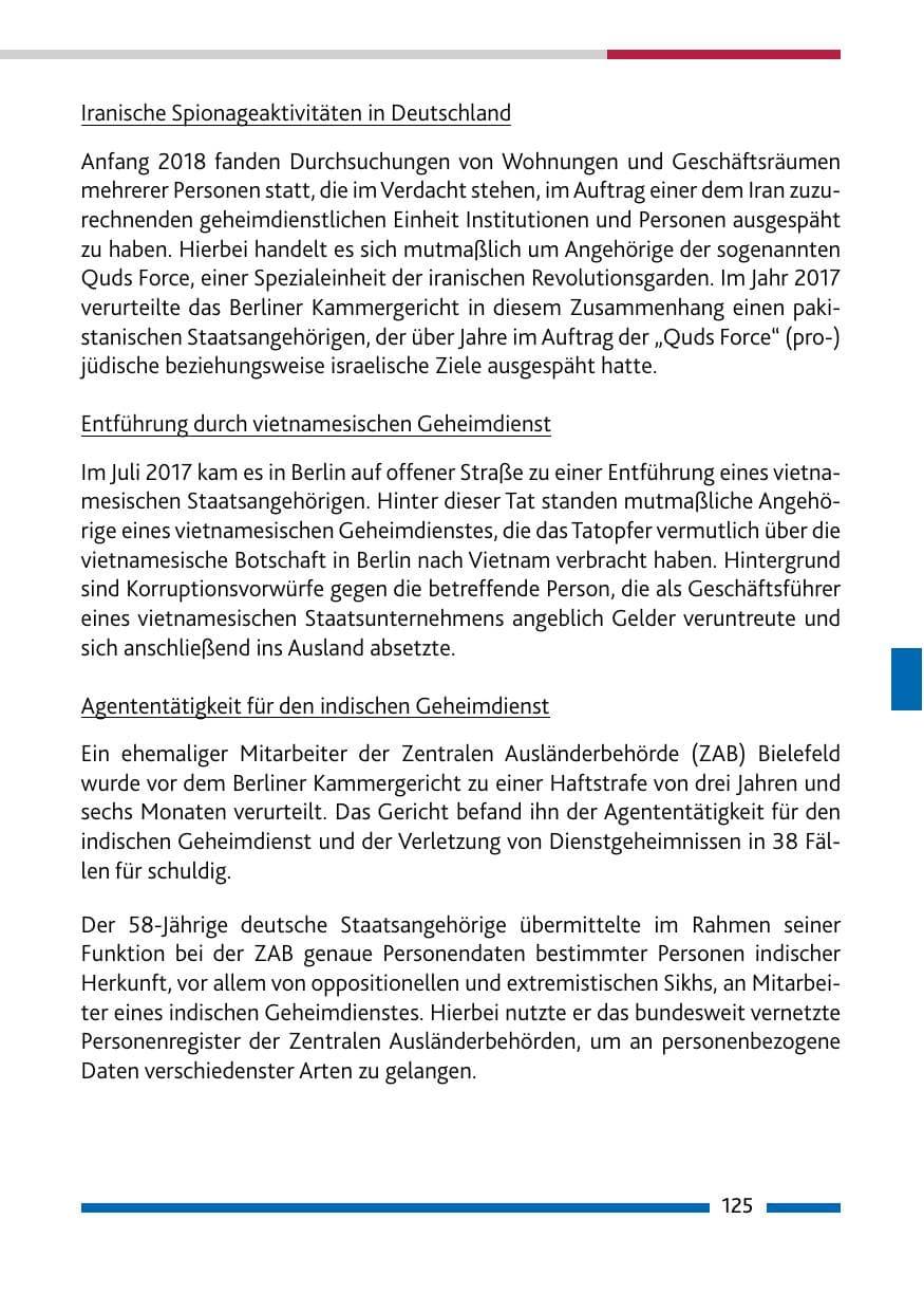 Seite 125 des Verfassungsschutzbericht 2017 Rheinland-Pfalz