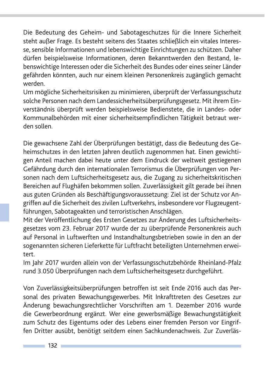 Seite 132 des Verfassungsschutzbericht 2017 Rheinland-Pfalz