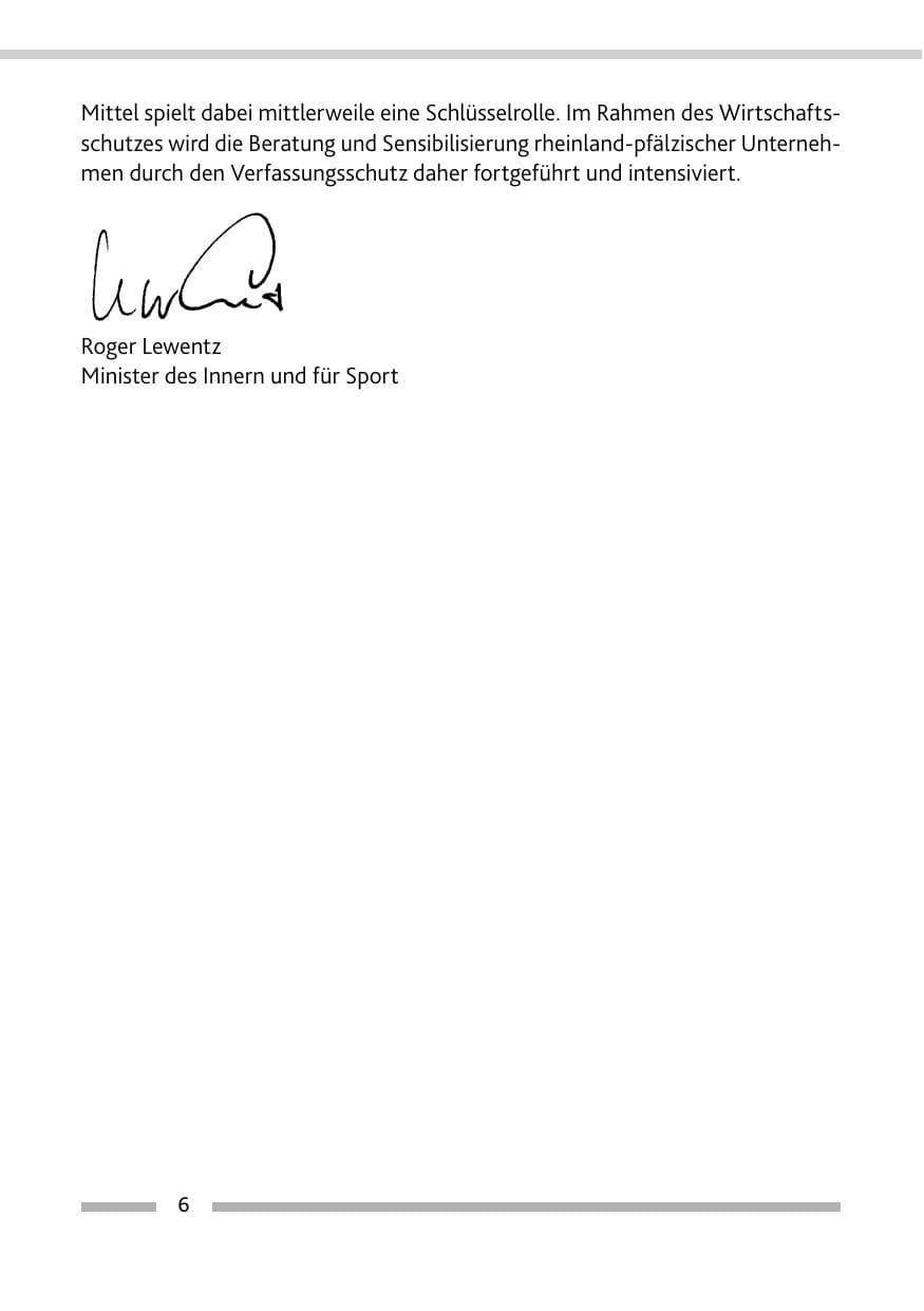 Seite 6 des Verfassungsschutzbericht 2017 Rheinland-Pfalz