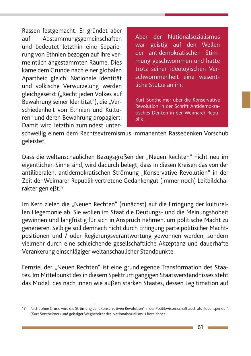 Seite 61 des Verfassungsschutzbericht 2017 Rheinland-Pfalz