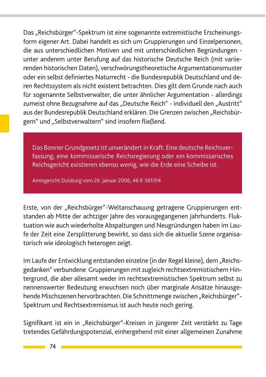 Seite 74 des Verfassungsschutzbericht 2017 Rheinland-Pfalz