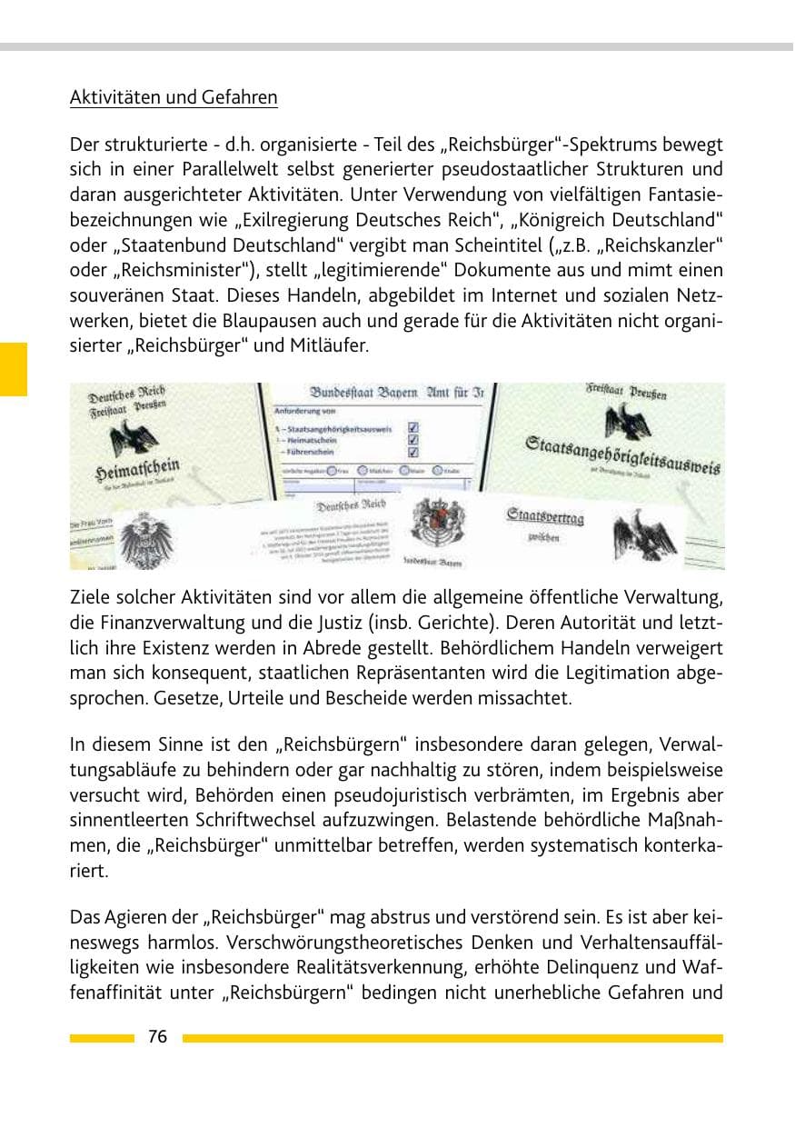 Seite 76 des Verfassungsschutzbericht 2017 Rheinland-Pfalz