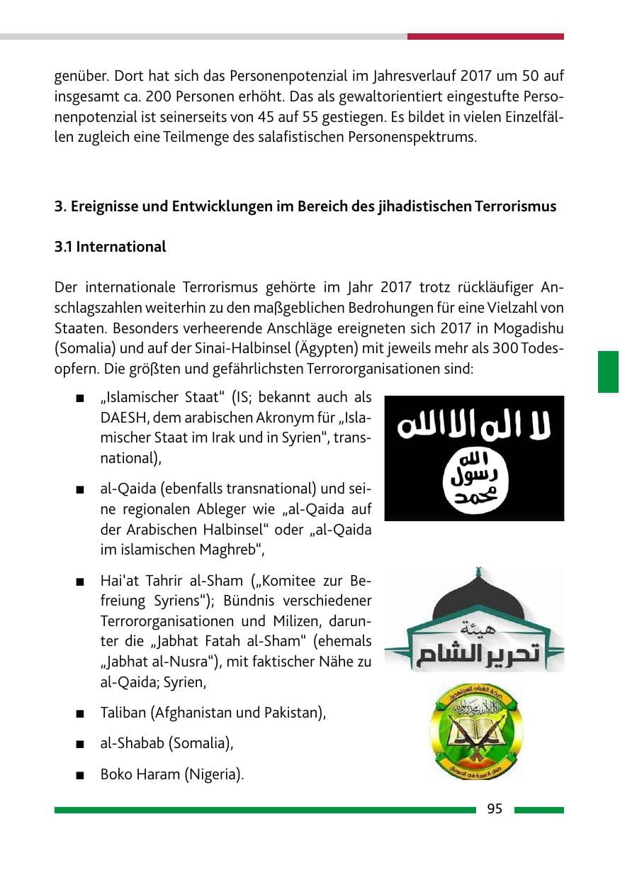 Seite 95 des Verfassungsschutzbericht 2017 Rheinland-Pfalz