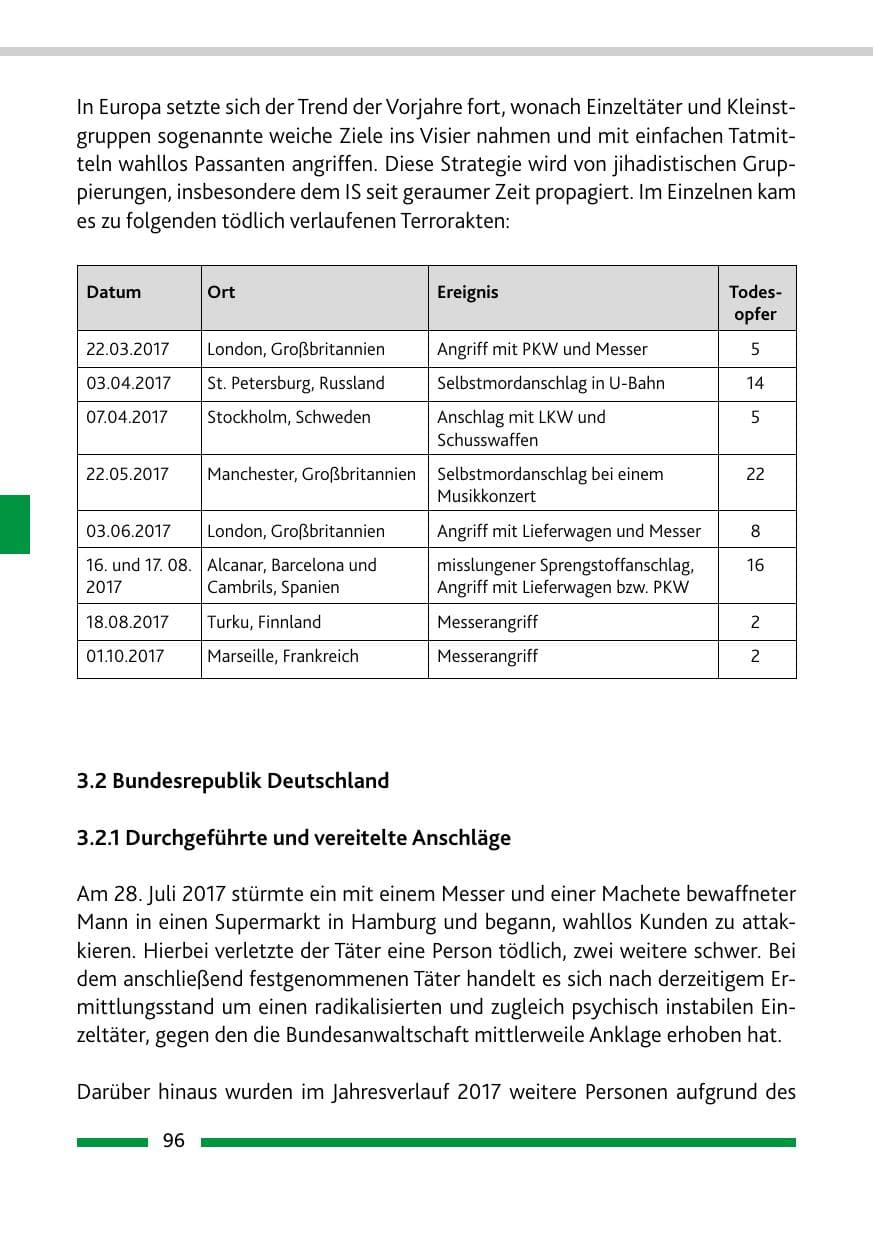 Seite 96 des Verfassungsschutzbericht 2017 Rheinland-Pfalz