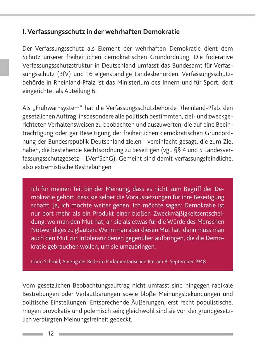 Seite 13 des Verfassungsschutzbericht 2018 Rheinland-Pfalz