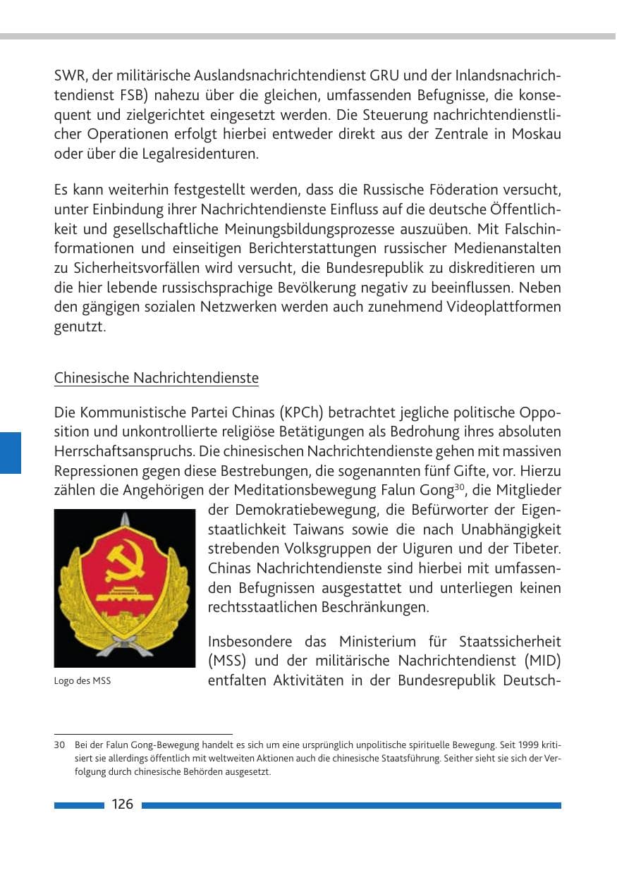 Seite 127 des Verfassungsschutzbericht 2018 Rheinland-Pfalz