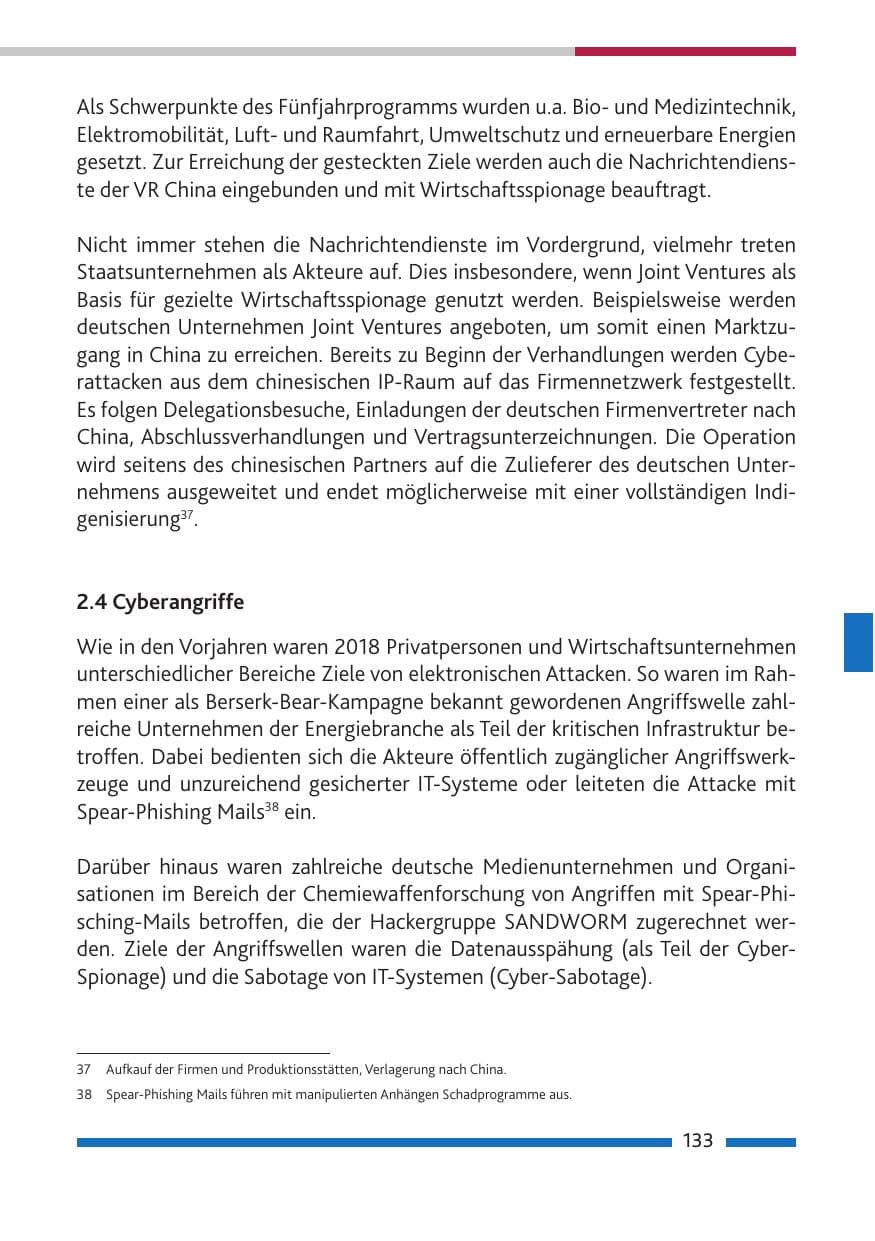 Seite 134 des Verfassungsschutzbericht 2018 Rheinland-Pfalz
