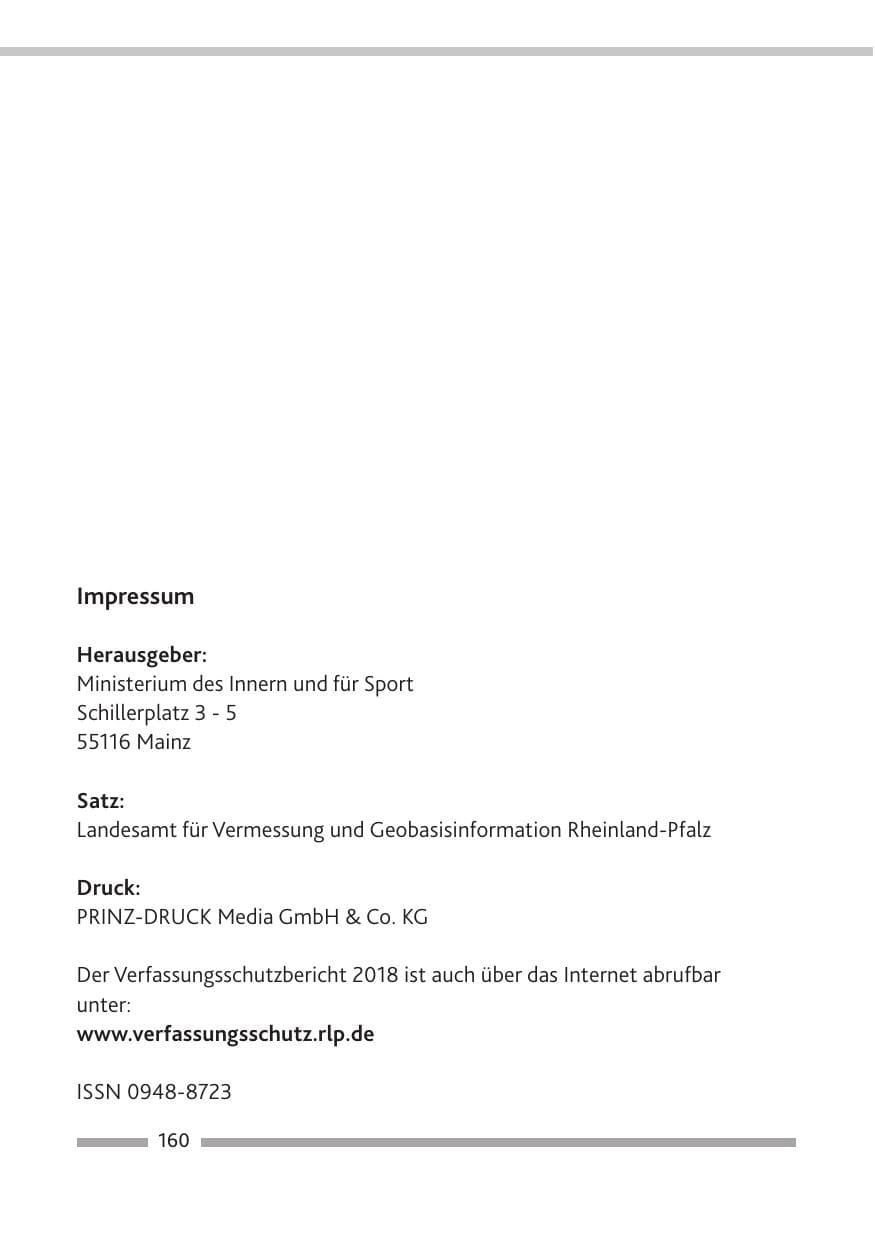 Seite 161 des Verfassungsschutzbericht 2018 Rheinland-Pfalz