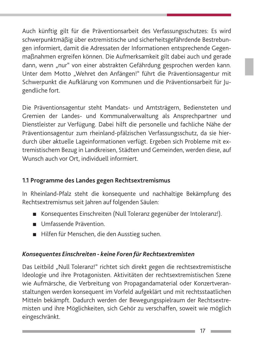 Seite 18 des Verfassungsschutzbericht 2018 Rheinland-Pfalz