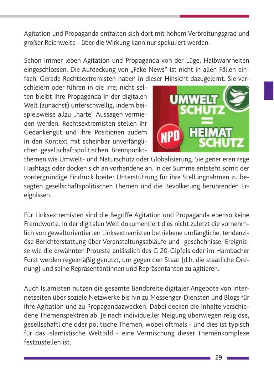 Seite 30 des Verfassungsschutzbericht 2018 Rheinland-Pfalz