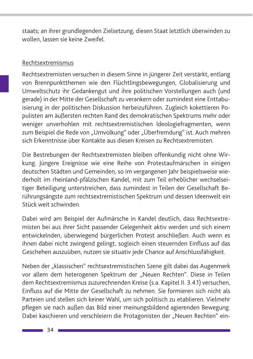 Seite 35 des Verfassungsschutzbericht 2018 Rheinland-Pfalz