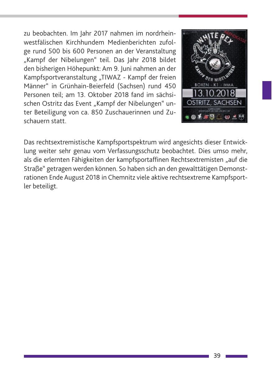 Seite 40 des Verfassungsschutzbericht 2018 Rheinland-Pfalz