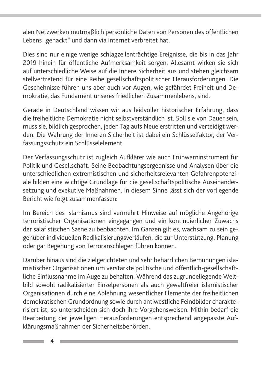 Seite 5 des Verfassungsschutzbericht 2018 Rheinland-Pfalz