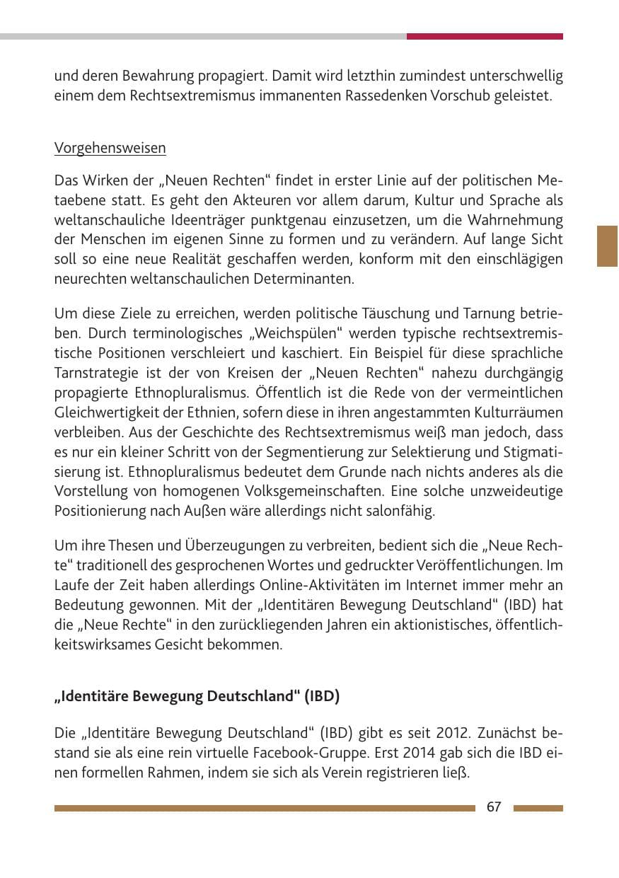 Seite 68 des Verfassungsschutzbericht 2018 Rheinland-Pfalz