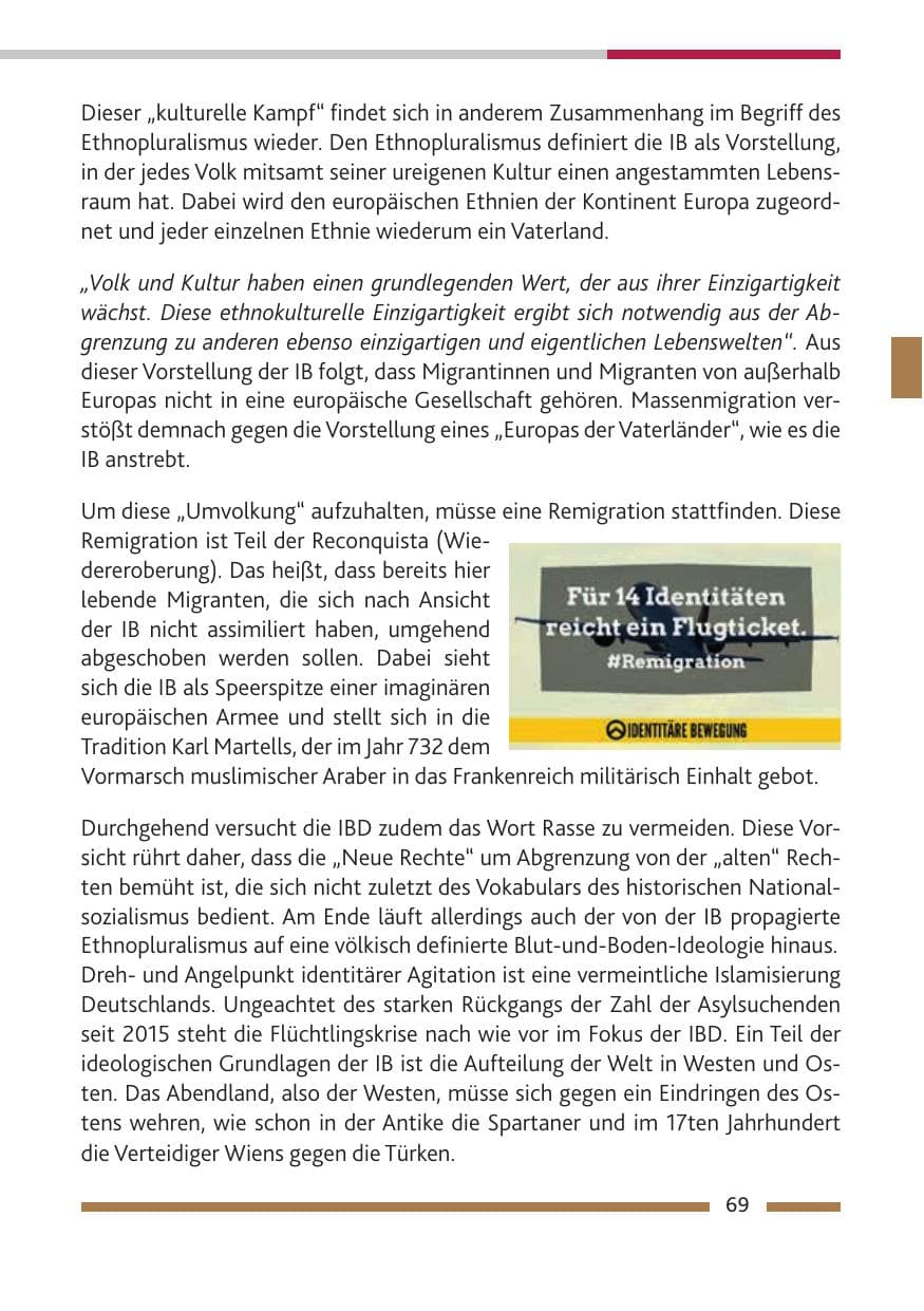 Seite 70 des Verfassungsschutzbericht 2018 Rheinland-Pfalz