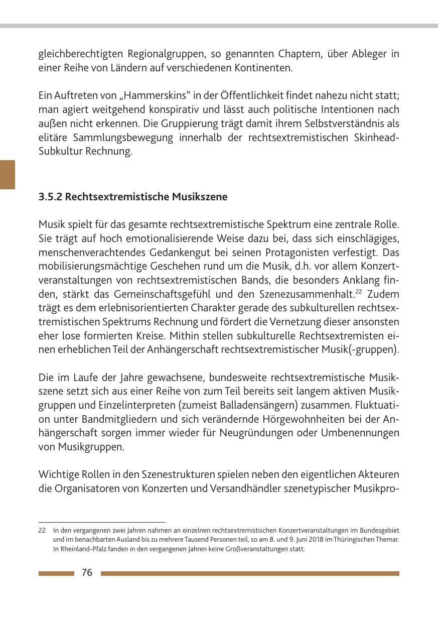 Seite 77 des Verfassungsschutzbericht 2018 Rheinland-Pfalz