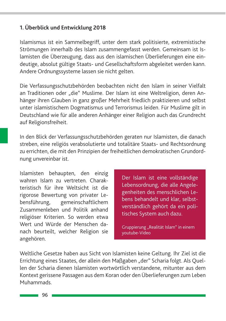 Seite 97 des Verfassungsschutzbericht 2018 Rheinland-Pfalz