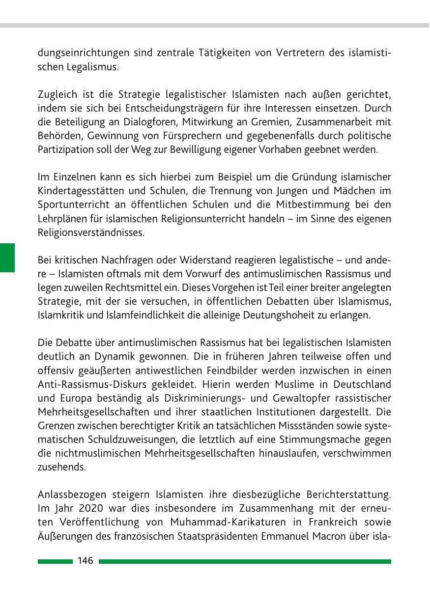 Seite 148 des Verfassungsschutzbericht 2020 Rheinland-Pfalz