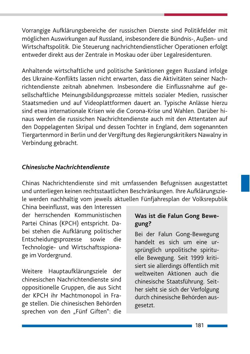 Seite 183 des Verfassungsschutzbericht 2020 Rheinland-Pfalz