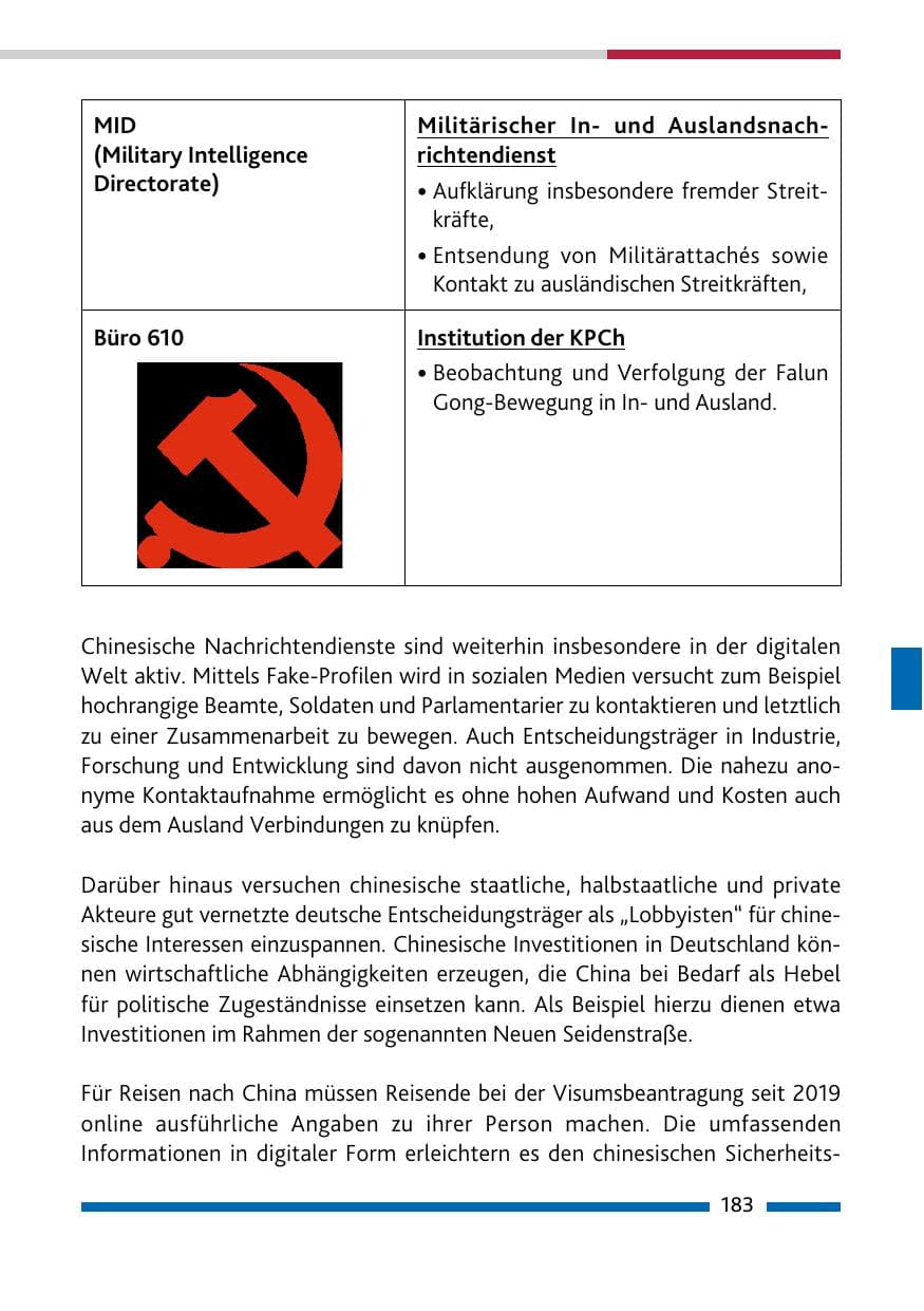 Seite 185 des Verfassungsschutzbericht 2020 Rheinland-Pfalz