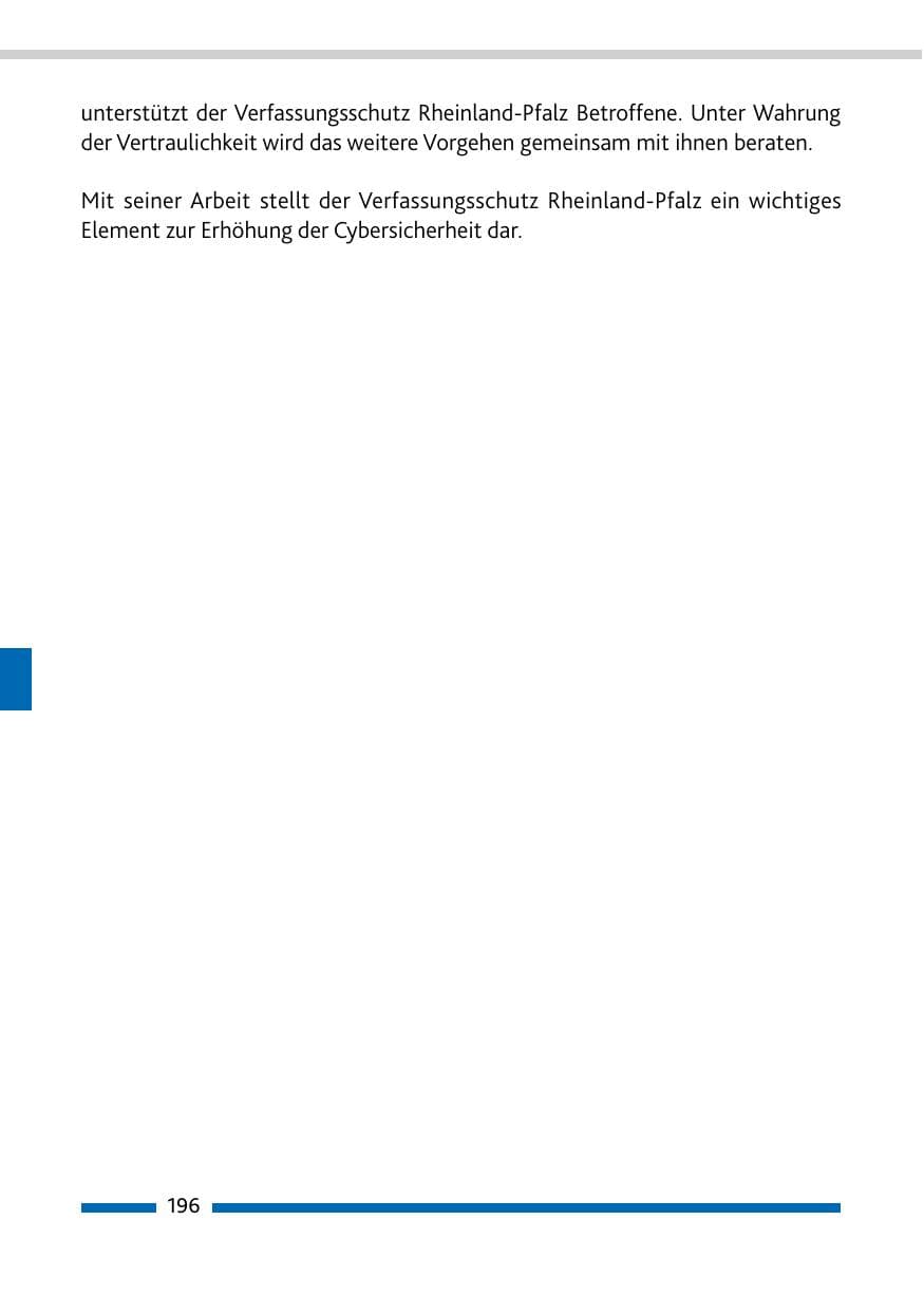 Seite 198 des Verfassungsschutzbericht 2020 Rheinland-Pfalz