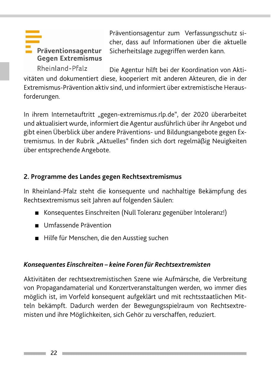 Seite 24 des Verfassungsschutzbericht 2020 Rheinland-Pfalz