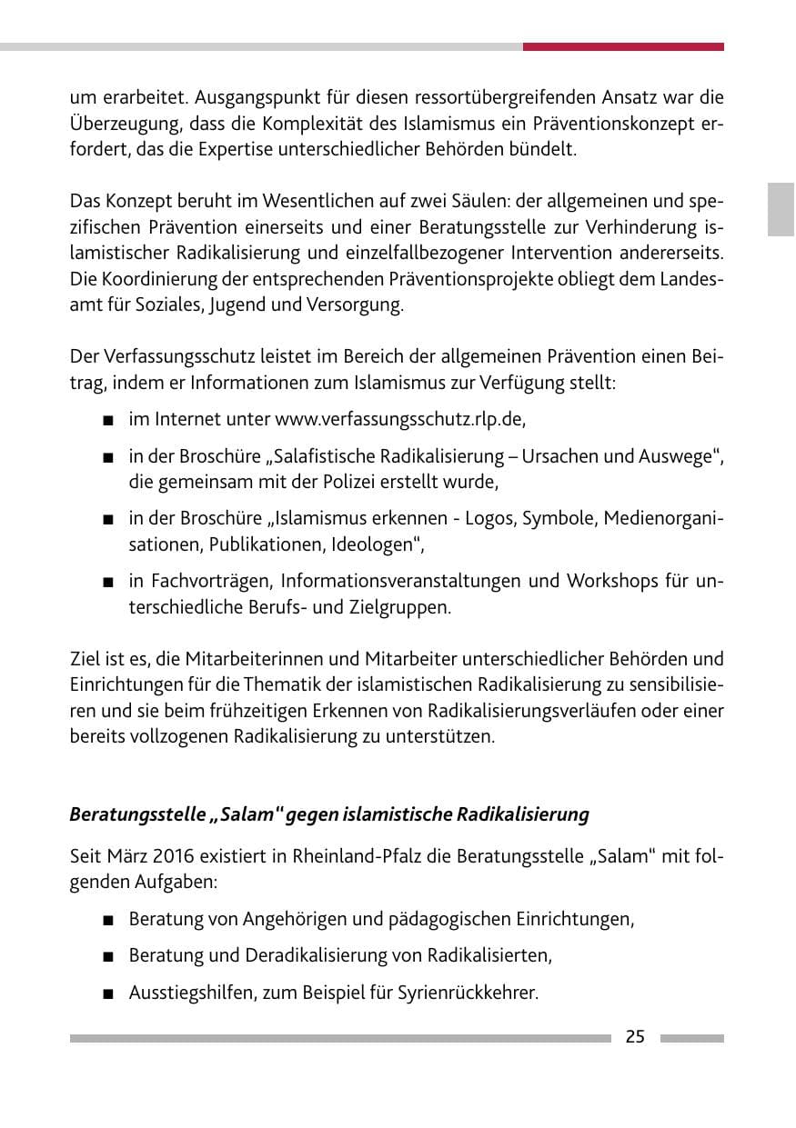 Seite 27 des Verfassungsschutzbericht 2020 Rheinland-Pfalz