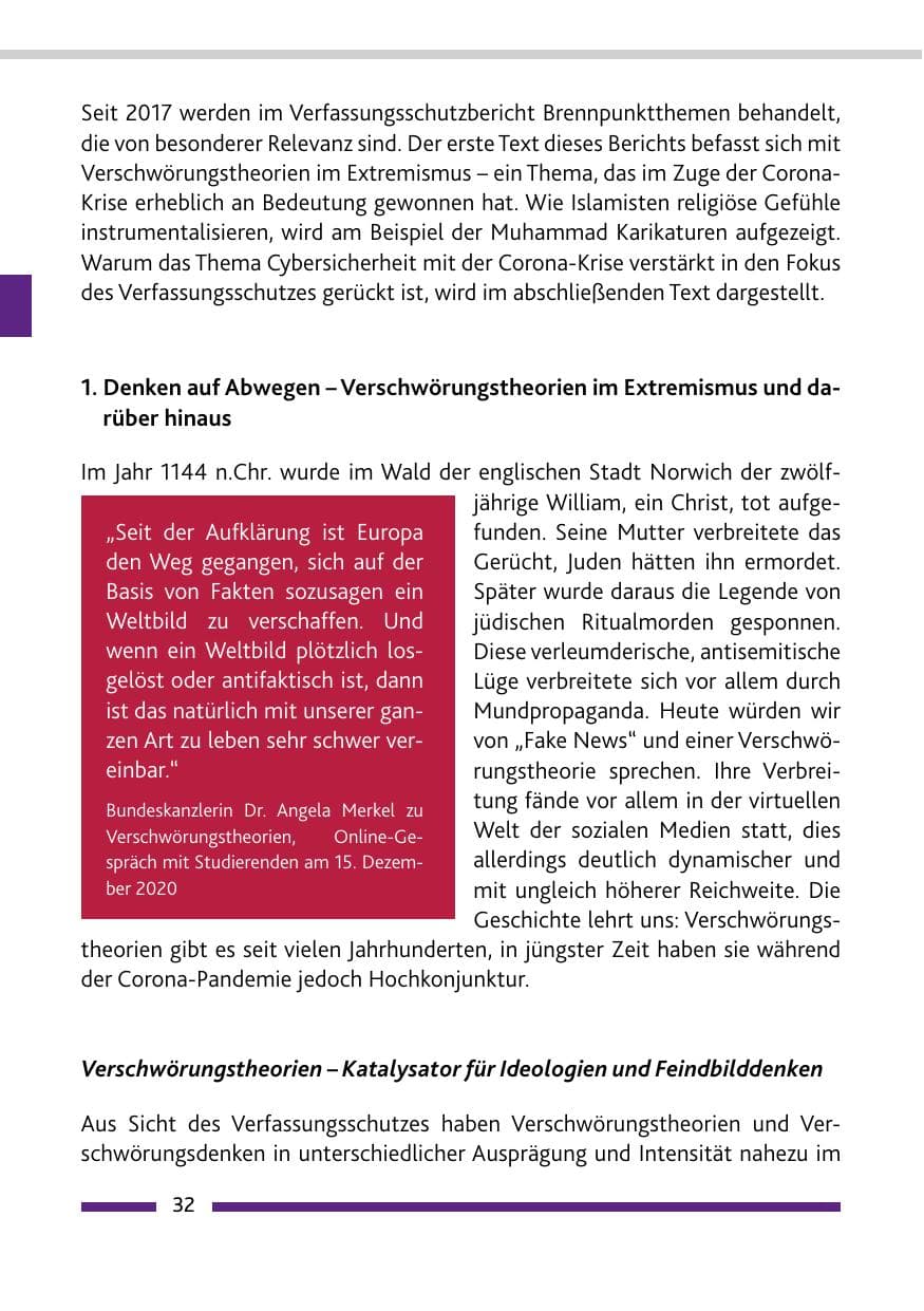 Seite 34 des Verfassungsschutzbericht 2020 Rheinland-Pfalz