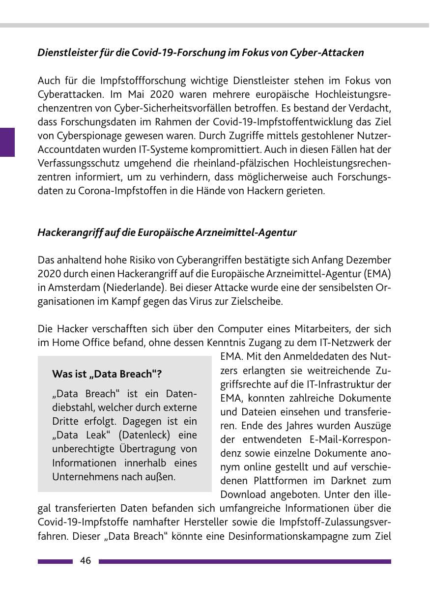 Seite 48 des Verfassungsschutzbericht 2020 Rheinland-Pfalz
