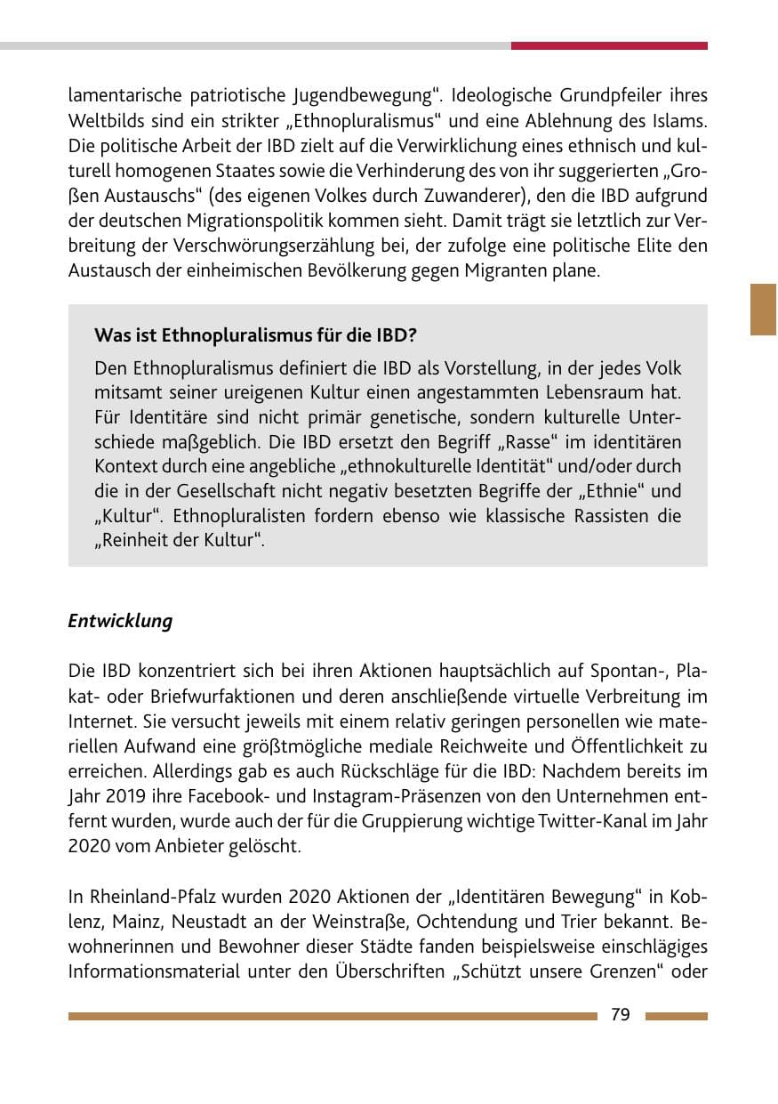 Seite 81 des Verfassungsschutzbericht 2020 Rheinland-Pfalz