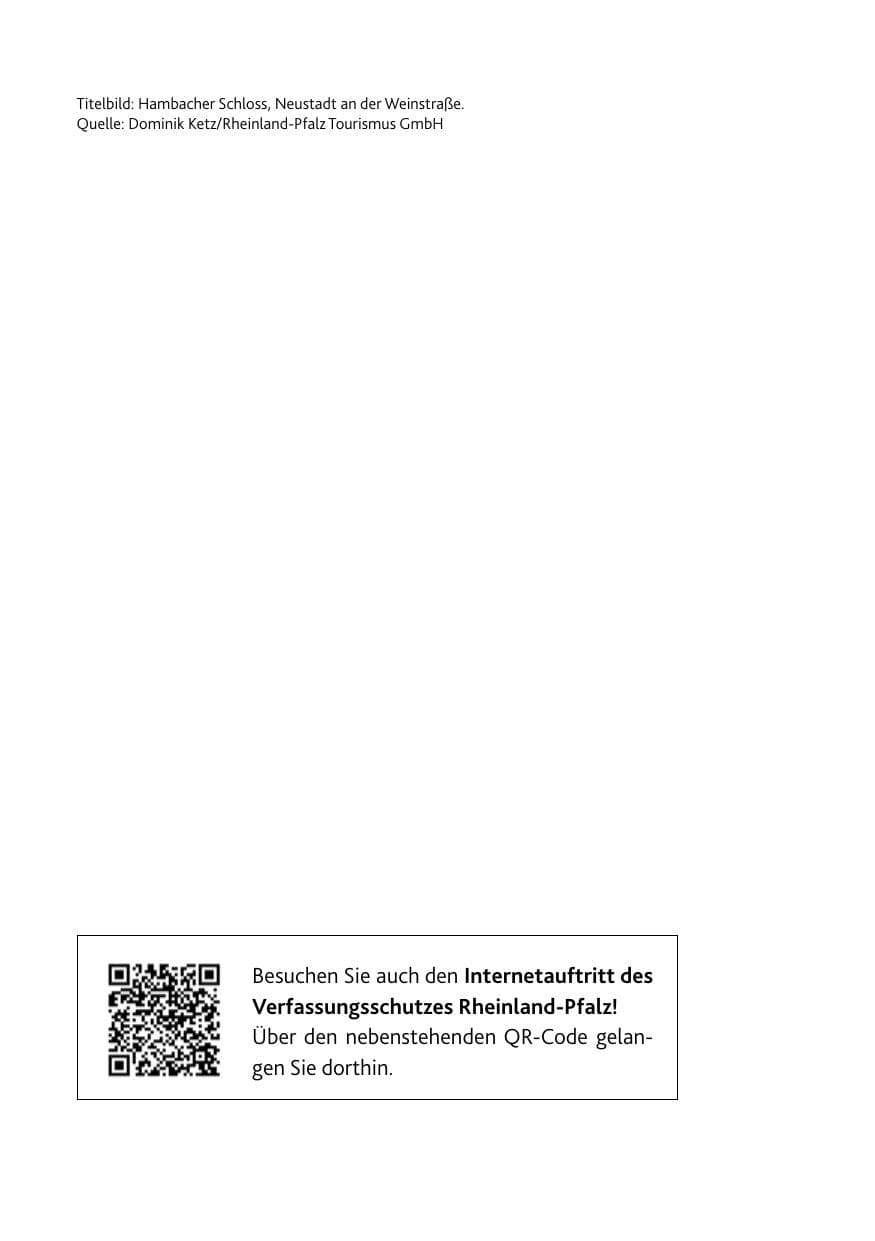 Seite 2 des Verfassungsschutzbericht 2022 Rheinland-Pfalz