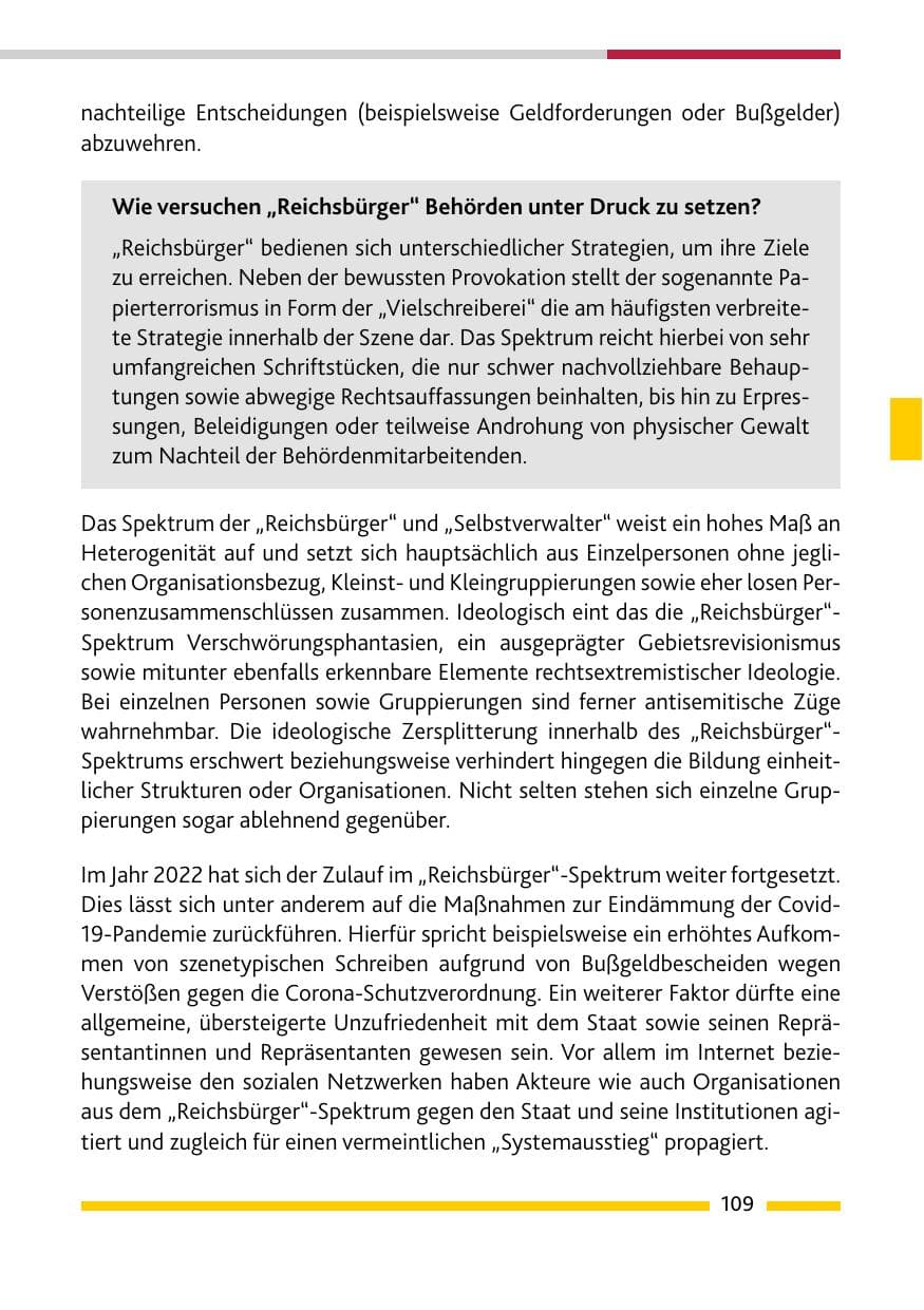 Seite 111 des Verfassungsschutzbericht 2022 Rheinland-Pfalz
